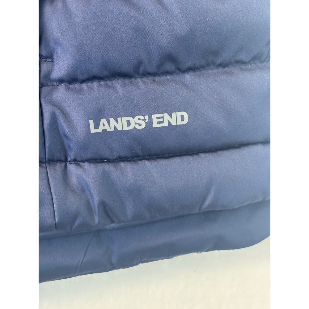 Lands End Women Navy Blue Puffer Vest Insulated‎ Zip Front Collared Small NWT - Picture 6 of 10